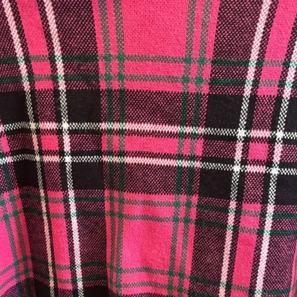 Elie Tahari Pink Plaid Turtleneck Sweater - Picture 2 of 8